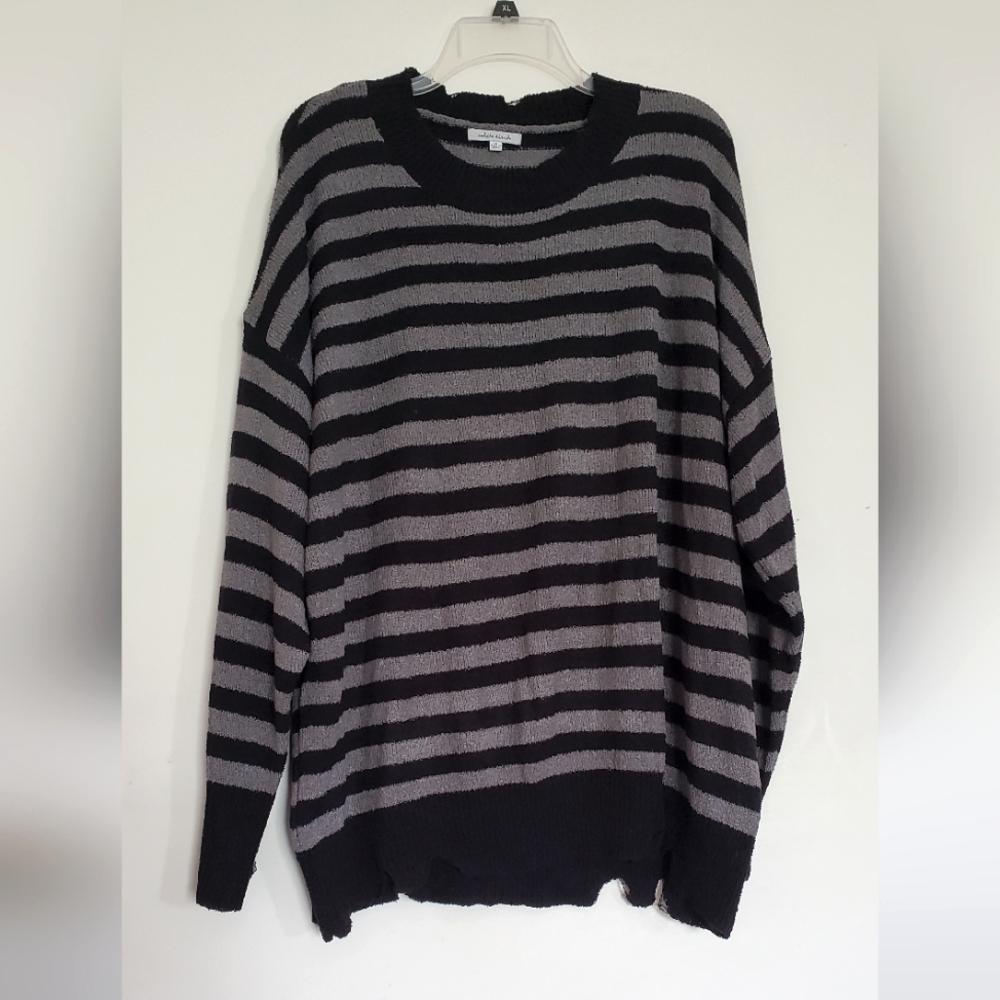 White Birch Oversized stripped sweater